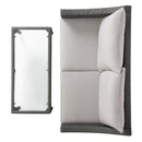Contemporary Antibes Loveseat & Table Set Outdoor - Gray by HouseOfZazla