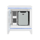 Adalid - Nightstand With Cooler, USB And Speaker - White by HouseOfZazla