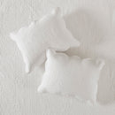 3 Piece Reversible Scalloped Edge Quilt Set White Full/Queen