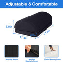 Under Desk Office Footrest Memory Foam Ergonomic Footrest Washable Foot Rest with 2 Adjustable Heights for Home Office