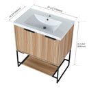 30 Inch Freestanding Bathroom Vanity With Resin Basin, 30x18