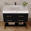 36" Artificial Stone Bathroom Vanity with Ceramic Sink by HouseOfZazla