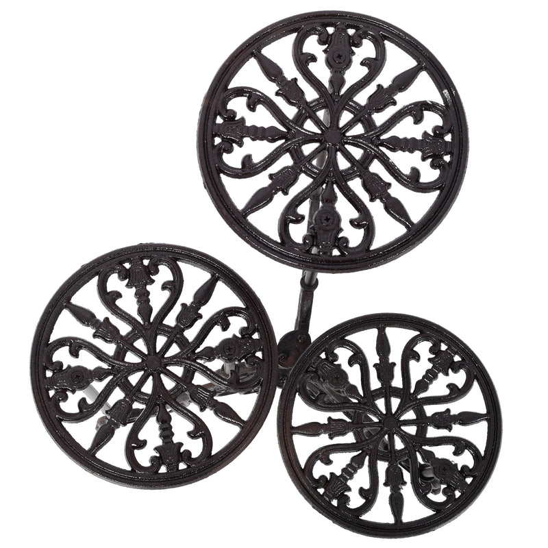 3-Tier Cast Iron Plant Stand, Vintage Scrollwork, Black, photo 5 of 9