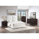 Corwyn - Queen Upholstered Panel Bed With Headboard Pillows - White by HouseOfZazla