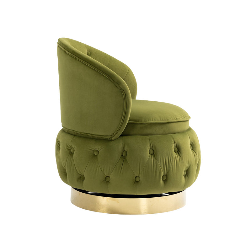 360 Degree Swivel Cuddle Barrel Accent Storage Chairs, Round Armchairs with Wide Upholstered, Fluffy Velvet Fabric Chair for Living Room, Bedroom, Office, Waiting Rooms