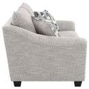 Lido - Upholstered Loveseat With Tapering Block Legs - Light Gray