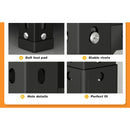 Household storage rack, adjustable display rack, basement balcony storage rack, carbon steel storage rack, 120cm * 40cm * 180cm, five floors (black)