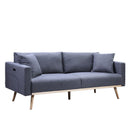 Easton - Fabric Sofa With USB Charging Ports Pockets And Pillows by HouseOfZazla