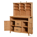 TOPMAX Large Fir Wood Potting Bench with Hutch, Cabinets & Drawers by HouseOfZazla