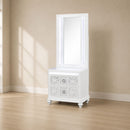 Abigale - Nightstand With Mirror Top, LED Lighting (Includes Mirror And Nightstand) - White by HouseOfZazla