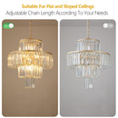 20' Modern Crystal Chandelier with Gold Finish