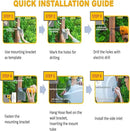 Retractable Garden Hose Reel, 5/8 in 100+6 ft, Heavy Duty Wall Mounted Water Hose Reel, Spring Power Automatic Rewind, Any Length Lock, 180° Swivel Bracket, 10 Pattern Spray Nozzle by GreenHaven Gardens