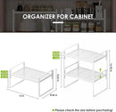 2 Pack Kitchen Countertop Organizer, Stackable Cabinet Shelf Organizer, 2 Tier Adjustable Kitchen Counter Shelves Riser For Pantry Cupboard Bathroom Organization And Storage, Desk Shelf,Spice Rack by CozyNest Decor