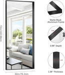 Black Bathroom Mirror, 72x30 Inch Rectangular Deep Frame Mirror, Large Wall Mounted Bathroom Vanity Mirror Over Sink for Bedroom,Restroom, Living Room, Hangs Vertically or Horizontally by CozyNest Decor