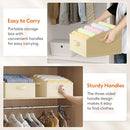 Lifewit Storage Baskets for Shelves, 6 Packs Non-woven Fabric Trapezoid Closet Organizer Bins with Handles, Foldable Clothing Containers Box for Clothes, Toy, Towel, Book, DVD, Hats, Small-Beige by TinyTreasures Baby Boutique
