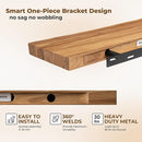 Axeman 40 inch Floating Shelves for Wall - 8'' D Live Edge Rustic Solid Elm Wood Floating Shelves Wall Mounted, Wall Shelves with Invisible Bracket for Living Room Bedroom Kitchen, 1 Pc Natural by CozyNest Decor
