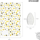 Encasa XO Ironing Mat/Pad (Large 48"x28") with 3mm Padding & Silicone Iron Rest for Steam Pressing on Tabletop or Bed - Heat Resistant, Portable, Quilting & Travel Blanket - Yellow Moon by CozyNest Decor