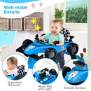 BABY JOY 4-in-1 Baby Walker, Foldable Activity Walker with Adjustable Height & Speed, Music, Lights, Anti-Rollover, Toddler Push Walker, Baby Walker with Wheels for Boys Girls 6-18 Months (Blue) by TinyTreasures Baby Boutique