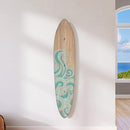 Wooden Surfboard Wall Decor Growth Chart - Surf Board Decor for Kids Room, Wooden Growth Chart for Wall, Surfboard Wall Art, Surfboards for Decoration - Teal Wave (9.5"x 45") by TinyTreasures Baby Boutique