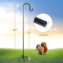 Ottsuls Shepherd-Hooks 60" Adjustable for Bird-Feeder Lantern Plant-Hook Garden-Stake - Plant Stand Hanger for Outdoor Flower Basket, Bird Feeder Hanger Weddings Decor (2 Pack) by GreenHaven Gardens