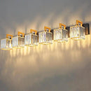 Modern Bathroom Vanity Light 6-Lights Black Gold Crystal Wall Lamp Bathroom Modern Crystal Vanity Lighting by CozyNest Decor