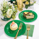 FLOWERCAT 60PCS Green Plates & St. Patrick's Day Plates - Heavy Duty Dark Green plates Disposable for St. Patrick's Party&Super Bowl- Include 30PCS 10.25" Dinner Plates & 30PCS 7.5" Dessert Plates by CozyNest Decor