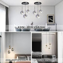KCO Lighting Modern 3-Light Hanging Light Fixture Silver Gradient Glass Globe Pendant Ceiling Lighting with Adjustable Cord Mid Century Hanging Chandelier Light Fixture for Kitchen Island Bedroom… by CozyNest Decor