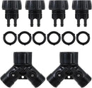 6pcs Garden Hose Adapters Kit, 2 Way Y Water Splitter Connector with 3/4'' Faucet Convert to 1/4'' Drip Irrigation Tubing Adapters, Garden Outdoor Watering Hose Connectors Set by GreenHaven Gardens