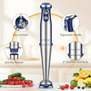 KOIOS Immersion Blender, 1000W Anti-scratch 3-in-1 Hand Blender, Upgraded 12 Speed Stainless Steel Blade Stick Blender with Turbo Mode, Whisk and Milk Frother, Non-BPA, Blue by TinyTreasures Baby Boutique