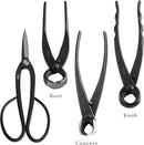 Wazakura Made in Japan 6PCS Bonsai Professional Tool Kit with Roll Bag: Yasugi Steel Ashinaga Scissor, Concave Branch Cutter, Knob Cutter, Jin Plier, Wire Cutter, Root Cutter. Bonsai Tool Set & Case by GreenHaven Gardens