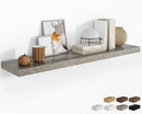 RICHFOCUS 55Inch Floating Shelves for Wall 1 Pack Shelves for Bedroom|Kitchen|Bathroom Wall Mounted Rustic Wood Floating Shelf with Invisible Brackets for Books|Storage|Decor, Grey by CozyNest Decor