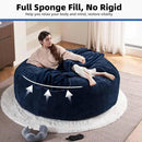 6FT,Oversized Bean Bag Chairs for Adults,Giant beanbag with Filler Included，Fluffy Memory Foam,Soft and Comfy Corduroy Fabric,Gaming Chairs Suitable for Living Room and Bedroom (Blue, 6 Foot) by CozyNest Decor