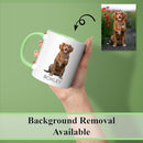 Personalized Mothers Day Coffee Mug, Custom Mum Photo Text 11 Oz Ceramic Mug, Customized Mom Picture Name Tea Cup, Unique Gift Idea,Taza Cafe Personalizadas Fotos, Custom Gifts Women Men, Light Green by TinyTreasures Baby Boutique