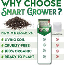 Organic Potting Soil for Indoor Plants. Boost House Plant Growth for Monstera, Fiddle Leaf, Money Tree, Pothos, Snake Plant, Aroid, Flowers, Herbs, Veggies, & More, Smart Grower 3 LB Ready to Plant by GreenHaven Gardens