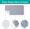 Waterproof Crib Mattress Protector Pad Cover 2 Pack 28" x 52", Anti Slip & Absorbent Waterproof Bed Pads for Standard Crib/Toddler Bed Quilted Machine Washable (Quilted Improved Thickness) Grey by TinyTreasures Baby Boutique