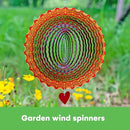 SteadyDoggie 12-Inch Wind Spinner Mandala Thangka - 3D Stainless Steel Laser Cut Metal Art - Reflective Geometric Pattern Kinetic Yard Decoration - Hanging Wind Spinners for Indoor and Outdoor Use by GreenHaven Gardens
