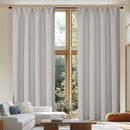 Simplebrand Ava Natural Blackout Curtains for Patio 108 Inches Long 2 Panels Set, Solid Thermal Insulated Room Darkening Rod Pocket Window Treatment Curtains Blackout Drapes, W50 x L108 Inch, Natural by TinyTreasures Baby Boutique