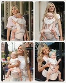 Baby Carrier Pro, MOMTORY Safety-Certified 6-in-1 Ultra Storage Baby Carrier Newborn to Toddler, Front & Back Baby Holder Carrier with Hip Seat, Soft Pink by TinyTreasures Baby Boutique