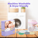 14 PCS Reusable Breast Pads for Breastfeeding – Washable Nursing Pads, Reusable Nursing Pads with Wash & Carry Bags, 4.7 Inch by TinyTreasures Baby Boutique