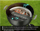 onlyfire Charcoal Basket with Water Reservoir for Two-Zone Cooking, Stainless Steel Charcoal Briquet Holder for Weber 22/26 Inch Kettle Grills by GreenHaven Gardens