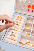 Girls Jewelry Box Earring Holder Organizer for Girls Jewelry Organizer Box Stud Earrings Organizer for Girls Womens Blue Jewelry Box for Earrings and Necklaces Rings Stud Earrings Box for Teen by TinyTreasures Baby Boutique