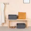 Large Storage Baskets for Shelves, Closet Organizers Bins for Clothes Blanket Towels, Baby Nursery, Toy Baskets Box, Woven Rope Baskets, 17 x 13 x 7.5”, 3 Packs Dark Gray by CozyNest Decor