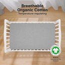 KeaBabies 2-Pack Organic Crib Sheets for Boys, Girls - 52x28 Fitted Crib Mattress Sheet Neutral, Breathable Jersey Cotton Cover for Baby Bed, Toddler Mattress, Soft & Cute Prints (Storm) by TinyTreasures Baby Boutique