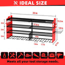 Power Tool Organizer Wall Mount with 8-Drill Holders-400Lbs Load Heavy Duty Metal 4-Layers Garage Storage & Organization Battery Tools Rack with Side Panels Utility Racks Workshop Gifts for Men by GreenHaven Gardens