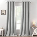 MIULEE 100% Blackout Linen Curtains for Bedroom Thermal Insulated Glacier Gray Grommet Room Darkening Curtains & Drapes for Living Room Nursery 52 x 108 Inch (2 Panels) by TinyTreasures Baby Boutique