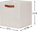 HNZIGE Fabric Storage Cubes Set of 4,12 x 12 Storage Baskets,Cloth Storage Bins for Organizing with Handles,Closet Baskets for Organizing Home Nursery(Gream) by TinyTreasures Baby Boutique