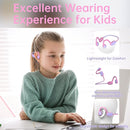 Kids Headphones, Bluetooth 5.2 Air Conduction Open Ear Headphones, 85dB Volume Limiting, Stereo Sound with Mic, IPX5 Waterproof, 20H Playtime, Perfect for School and Outdoor-Pink by TinyTreasures Baby Boutique