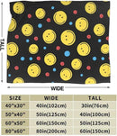 Smiley Face Throw Blanket Soft Smiley Fleece Blanket Men Women Gift for Kids Boys Girls for Party Couch Sofa Bed Deco Blankets 60x50 Inches by CozyNest Decor