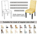 JQinHome Pattern Chair Covers for Dining Room Set of 6, High Stretch Removable Washable Parsons Chair Slipcover for Home Party Hotel Wedding Ceremony (Quicksand Beige,6PCS) by CozyNest Decor