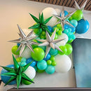 RUBFAC 129pcs Blue Green Balloons Different Sizes 18 12 10 5 Inch for Garland Arch, Green Blue Balloons for Birthday Baby Shower Gender Reveal Wedding Party Decoration by TinyTreasures Baby Boutique